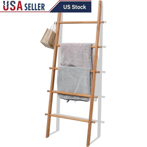 Wooden blanket ladder rustic - blanket,